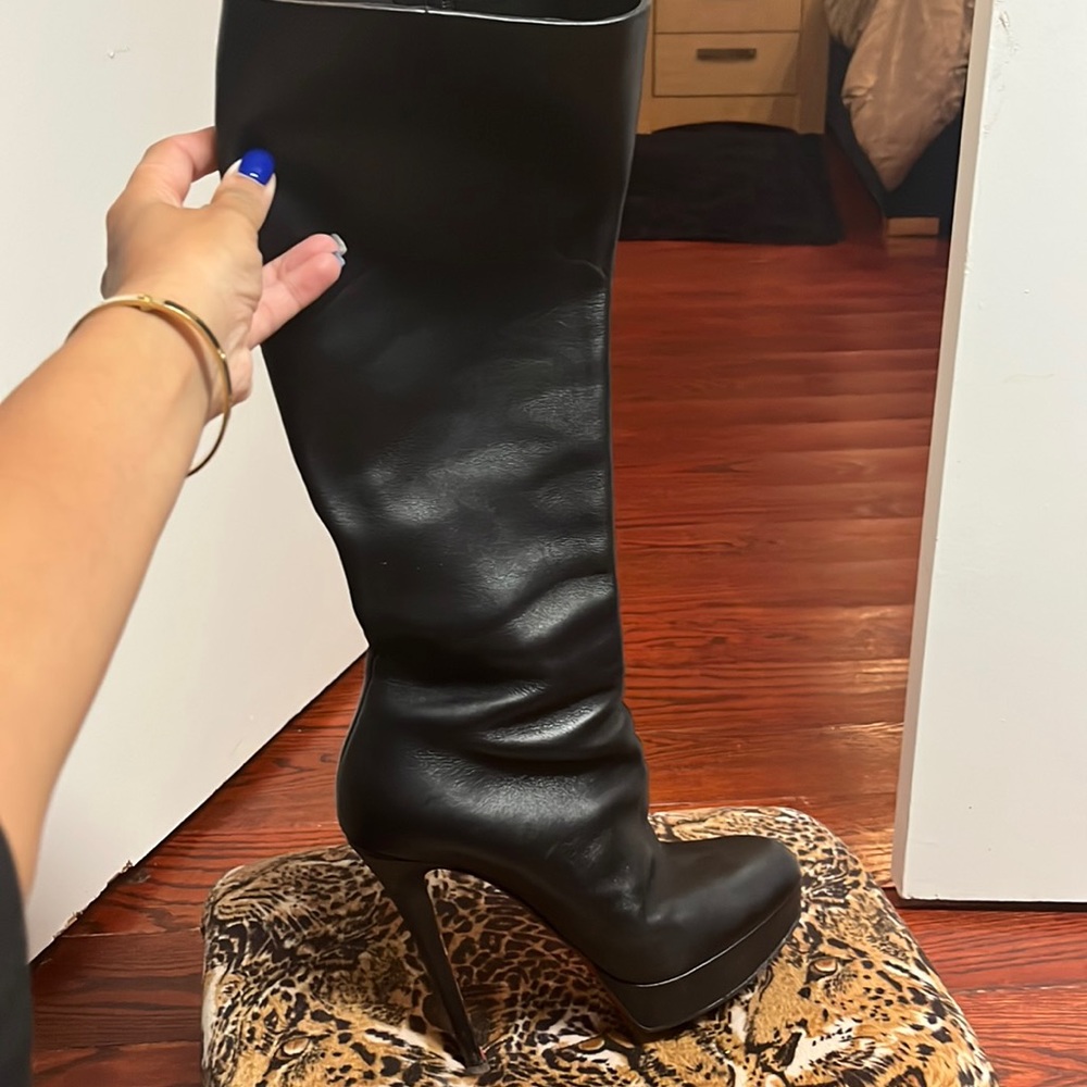 Christian Louis Vuitton high leather boots